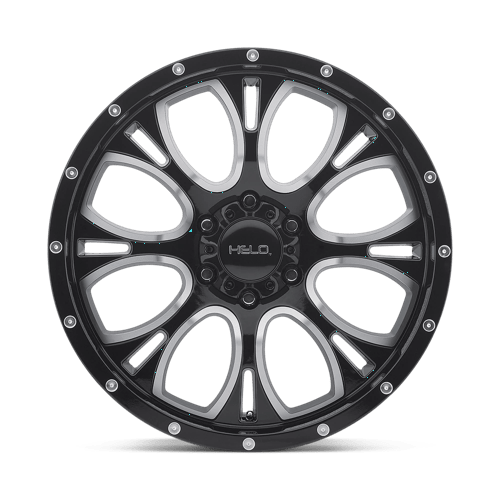 Helo HE879 17X9 8X6.5 G-BLK MACH-MILL 18MM Wheels