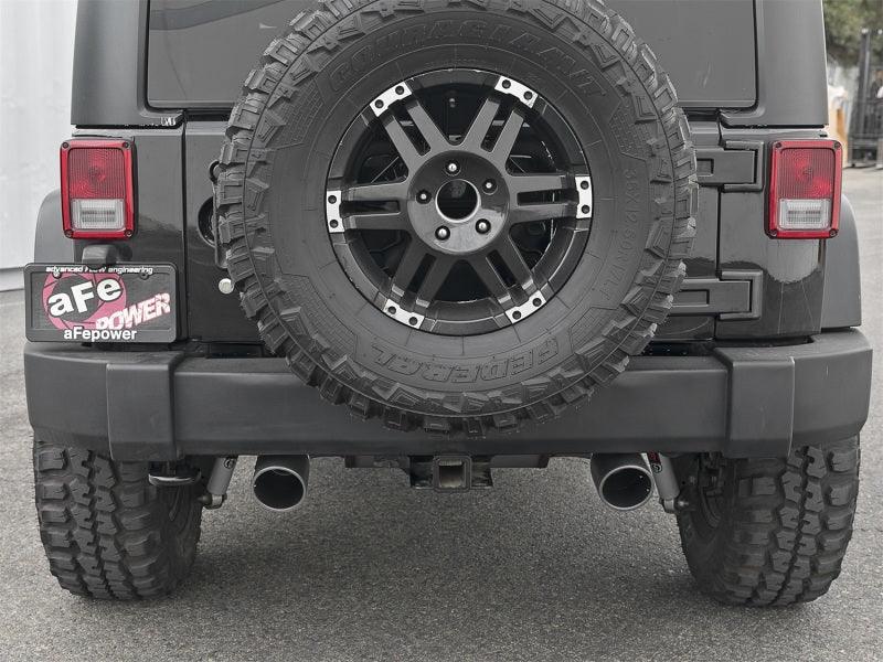 aFe Rebel Series 2.5in 409 SS Cat-Back Exhaust w/ Black Tips 2007+ Jeep Wrangler (JK) V6 3.6L/3.8L | Too Fast Autoparts | Order Online