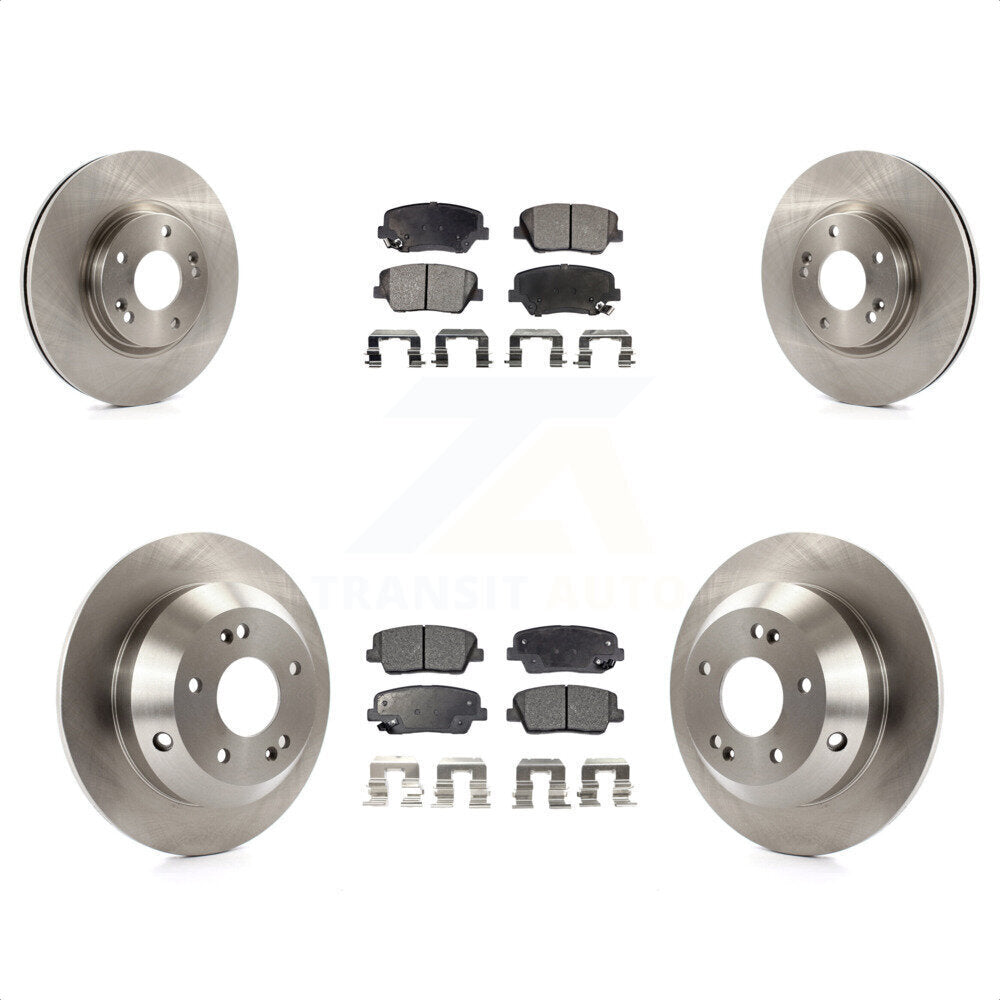 Transit Auto - Front Rear Disc Brake Rotors And Semi-Metallic Pads Kit For Kia Sorento Hyundai Santa Fe K8F-101393
