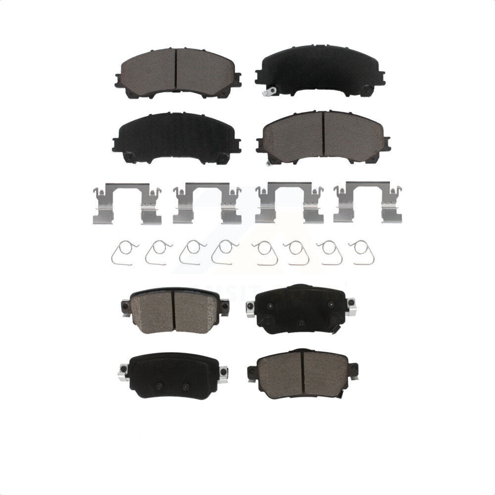 Front Rear Ceramic Brake Pads Kit For 2019 Nissan Rogue FULL HYBRID EV-GAS (FHEV) engine With Electric Parking KCX-100557
