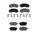 Front Rear Ceramic Brake Pads Kit For 2019 Nissan Rogue FULL HYBRID EV-GAS (FHEV) engine With Electric Parking KCX-100557