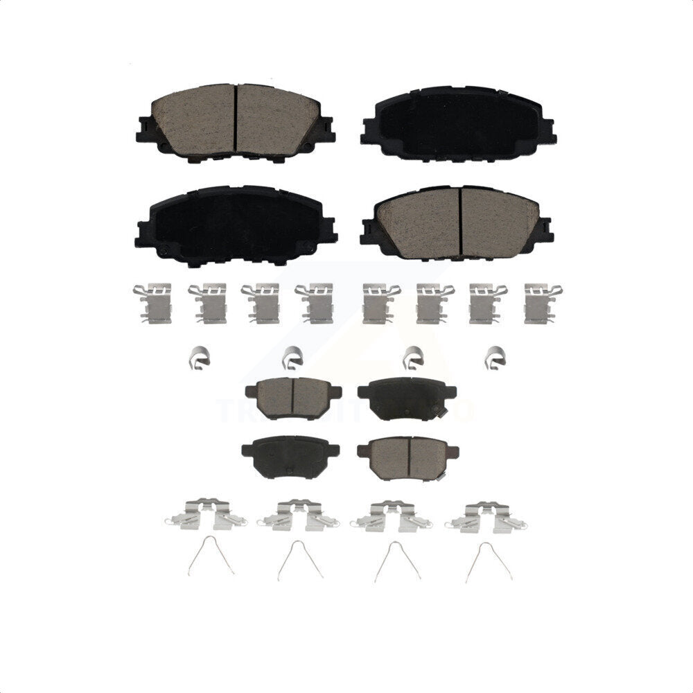 Front Rear Ceramic Brake Pads Kit For Toyota Corolla Prius Prime KCX-100561