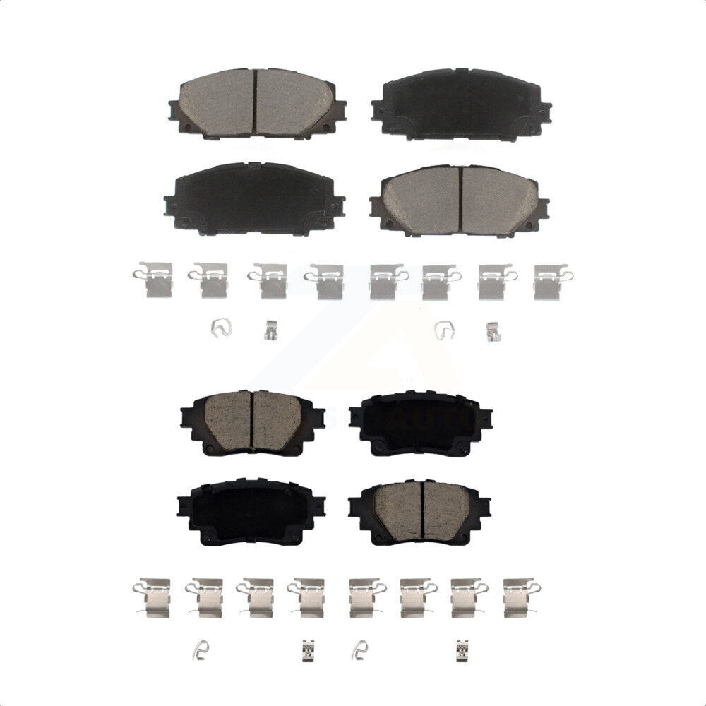 Front Rear Ceramic Brake Pads Kit For 2020-2022 Toyota Corolla FULL HYBRID EV-GAS (FHEV) engine With Electric Parking KCX-100567