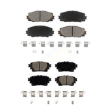 Front Rear Ceramic Brake Pads Kit For 2020-2022 Toyota Corolla FULL HYBRID EV-GAS (FHEV) engine With Electric Parking KCX-100567