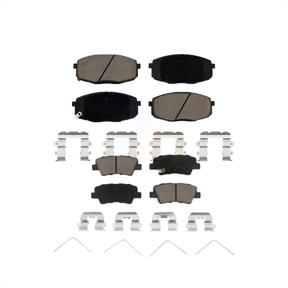 Front Rear Ceramic Brake Pads Kit For 2019 Kia Soul Naturally Aspirated KCX-100572