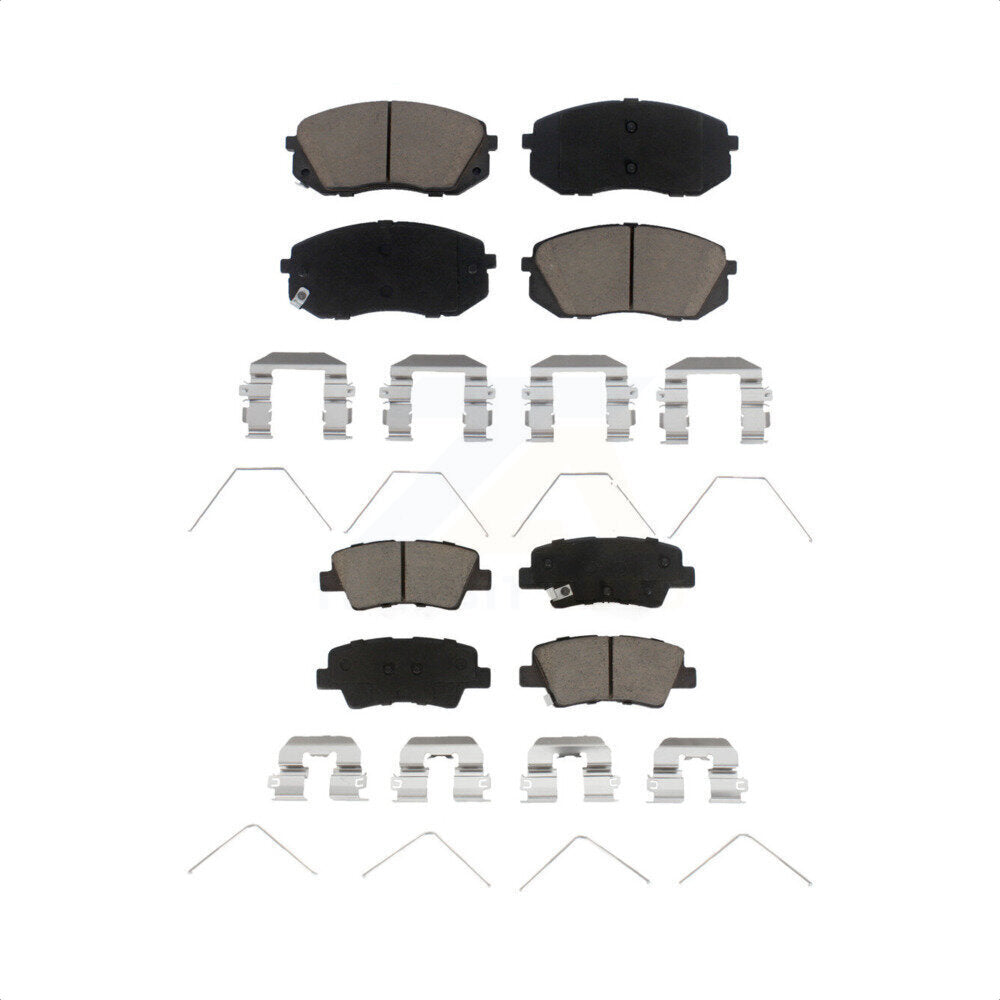 Front Rear Ceramic Brake Pads Kit For 2019-2019 Kia Soul EV KCX-100573