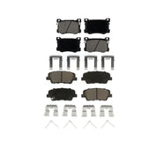 Front Rear Ceramic Brake Pads Kit For 2018 Genesis G80 3.3L with Turbocharged KCX-100576