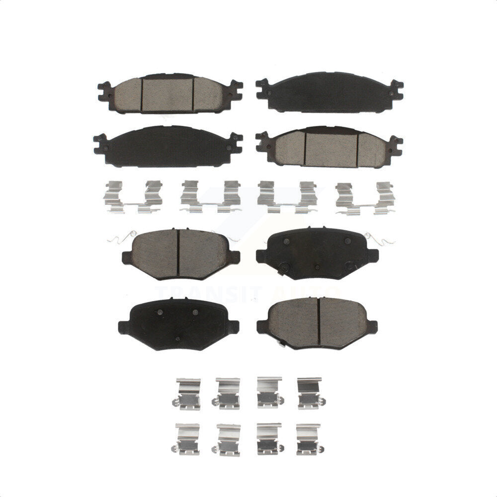 Front Rear Ceramic Brake Pads Kit For 2016 Ford Explorer Base With Heavy Duty Brakes KCX-100580