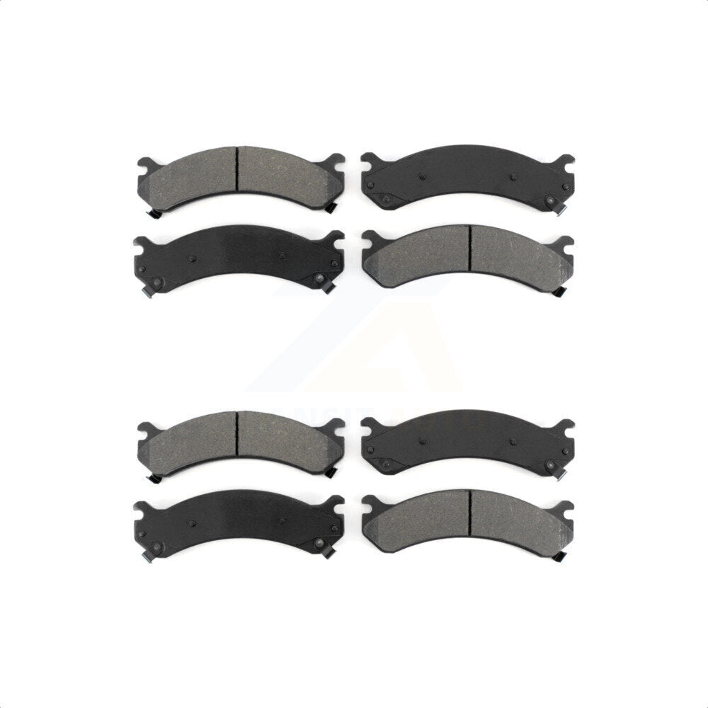 Front Rear Semi-Metallic Brake Pads Kit For Chevrolet Silverado 3500 HD GMC Sierra Classic KSM-100547