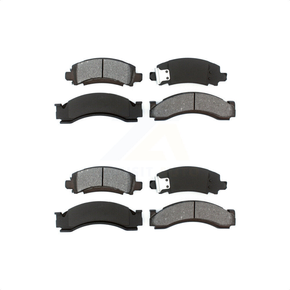 Front Rear Semi-Metallic Brake Pads Kit For Chevrolet P30 GMC P3500 Workhorse Custom Chassis P32 P42 W42 C3500HD FasTrack FT1261 FT1461 FT1601 FT1801 FT1802 KSM-100548