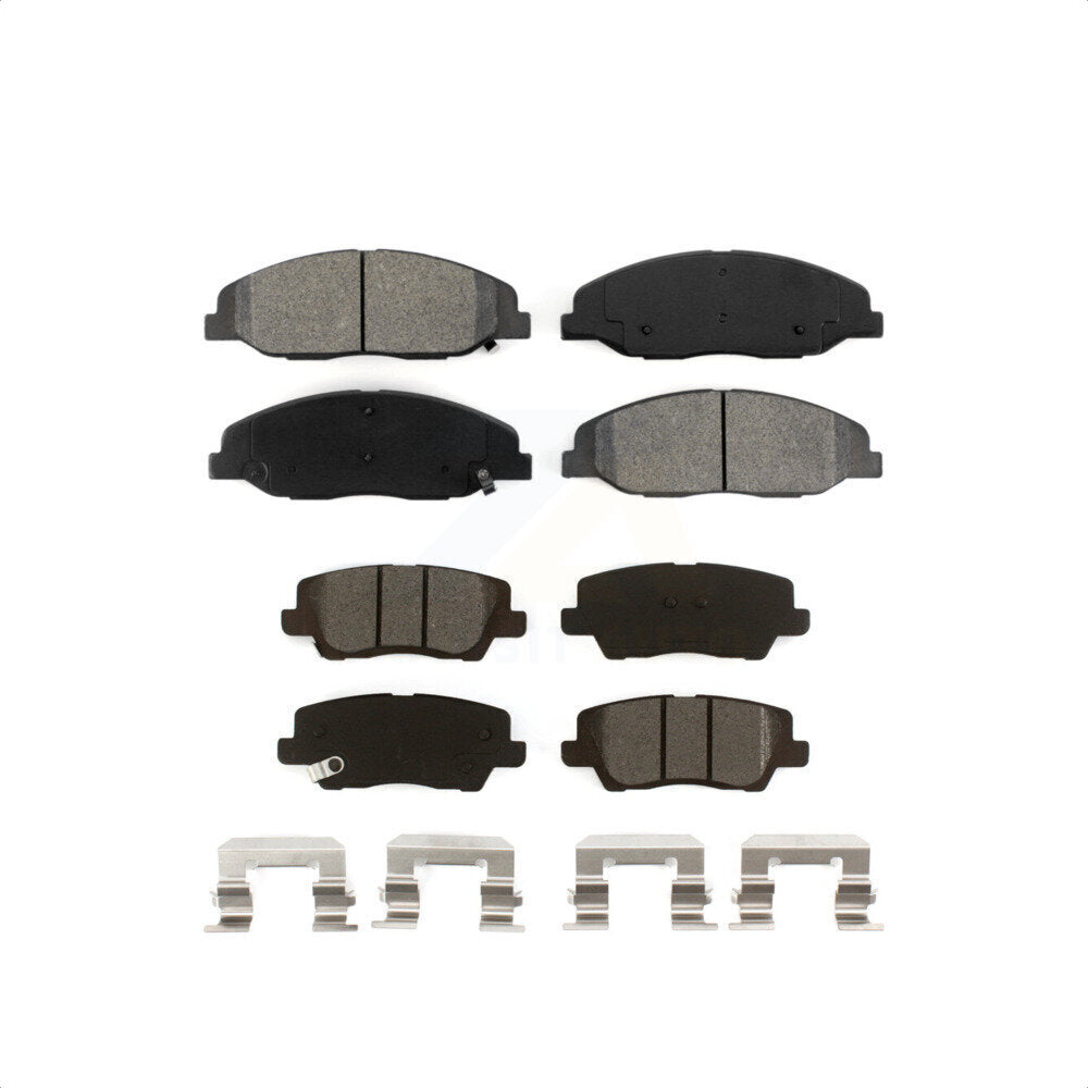 Front Rear Semi-Metallic Brake Pads Kit For 2014 Cadillac CTS Luxury with Sedan 3.6L Without Heavy Duty Brakes KSM-100556