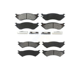 Front Rear Semi-Metallic Brake Pads Kit For 2004 Ford F-150 Heritage With 8 Lug Wheels KSM-100571