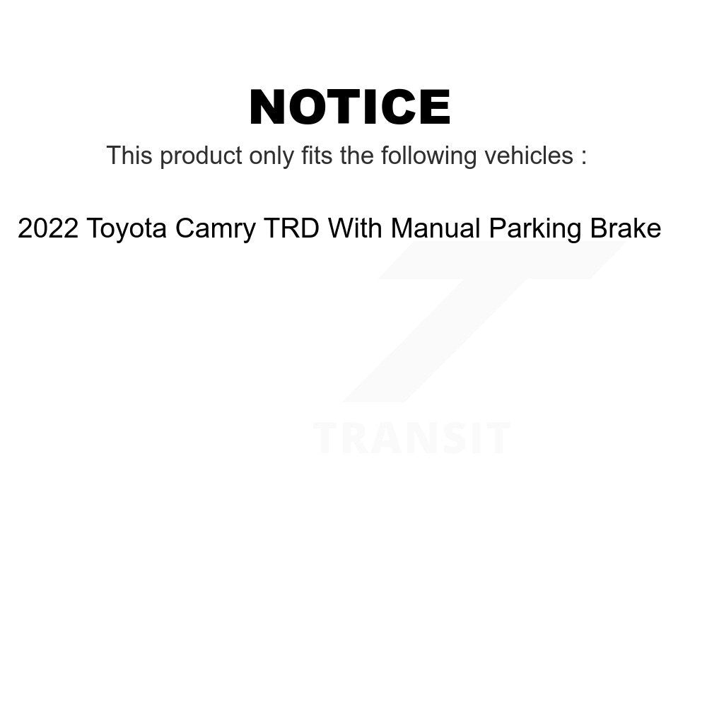 Front Rear Ceramic Brake Pads Kit For 2022 Toyota Camry TRD With Manual Parking KCX-100549