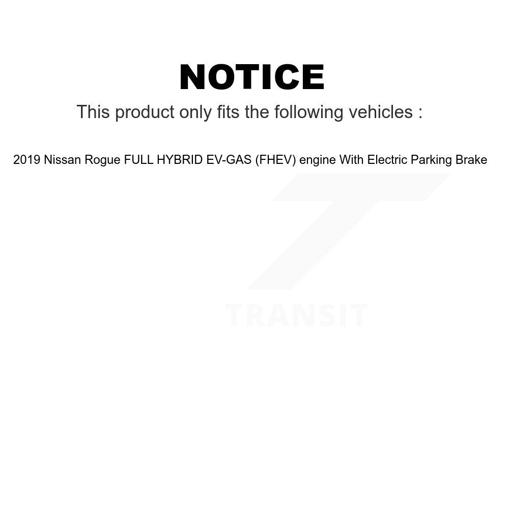 Front Rear Ceramic Brake Pads Kit For 2019 Nissan Rogue FULL HYBRID EV-GAS (FHEV) engine With Electric Parking KCX-100557