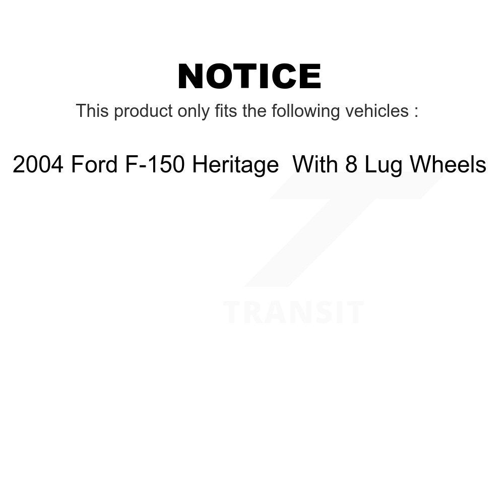 Front Rear Ceramic Brake Pads Kit For 2004 Ford F-150 Heritage With 8 Lug Wheels KCX-100566