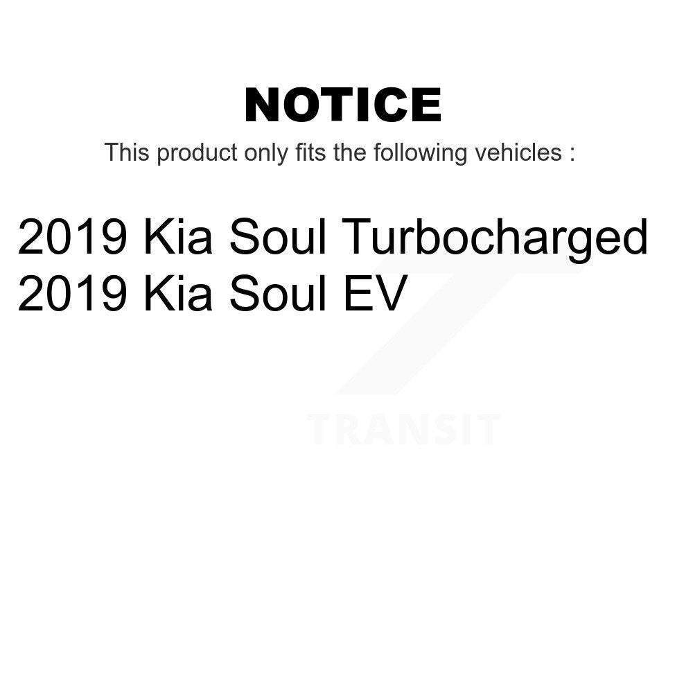 Front Rear Ceramic Brake Pads Kit For 2019-2019 Kia Soul EV KCX-100573