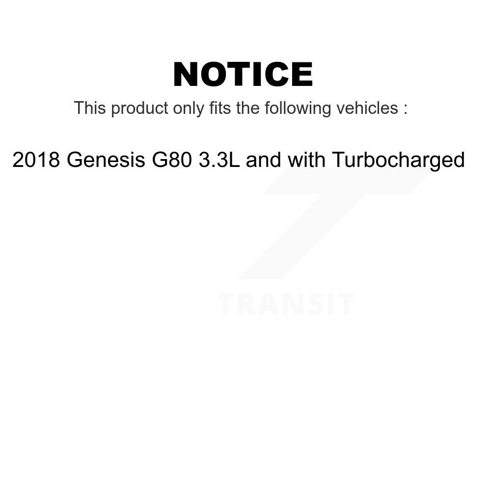 Front Rear Ceramic Brake Pads Kit For 2018 Genesis G80 3.3L with Turbocharged KCX-100576
