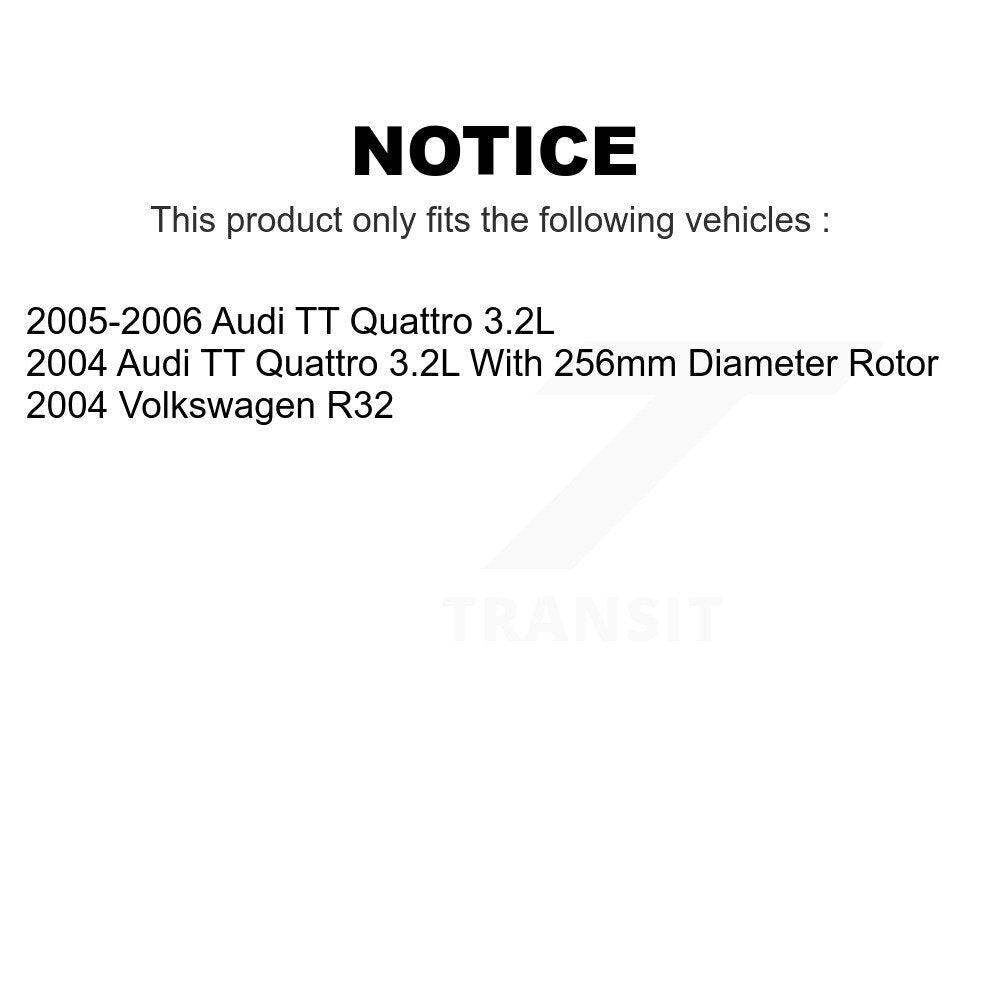 Front Rear Semi-Metallic Brake Pads Kit For Audi TT Quattro Volkswagen R32 KSM-100554
