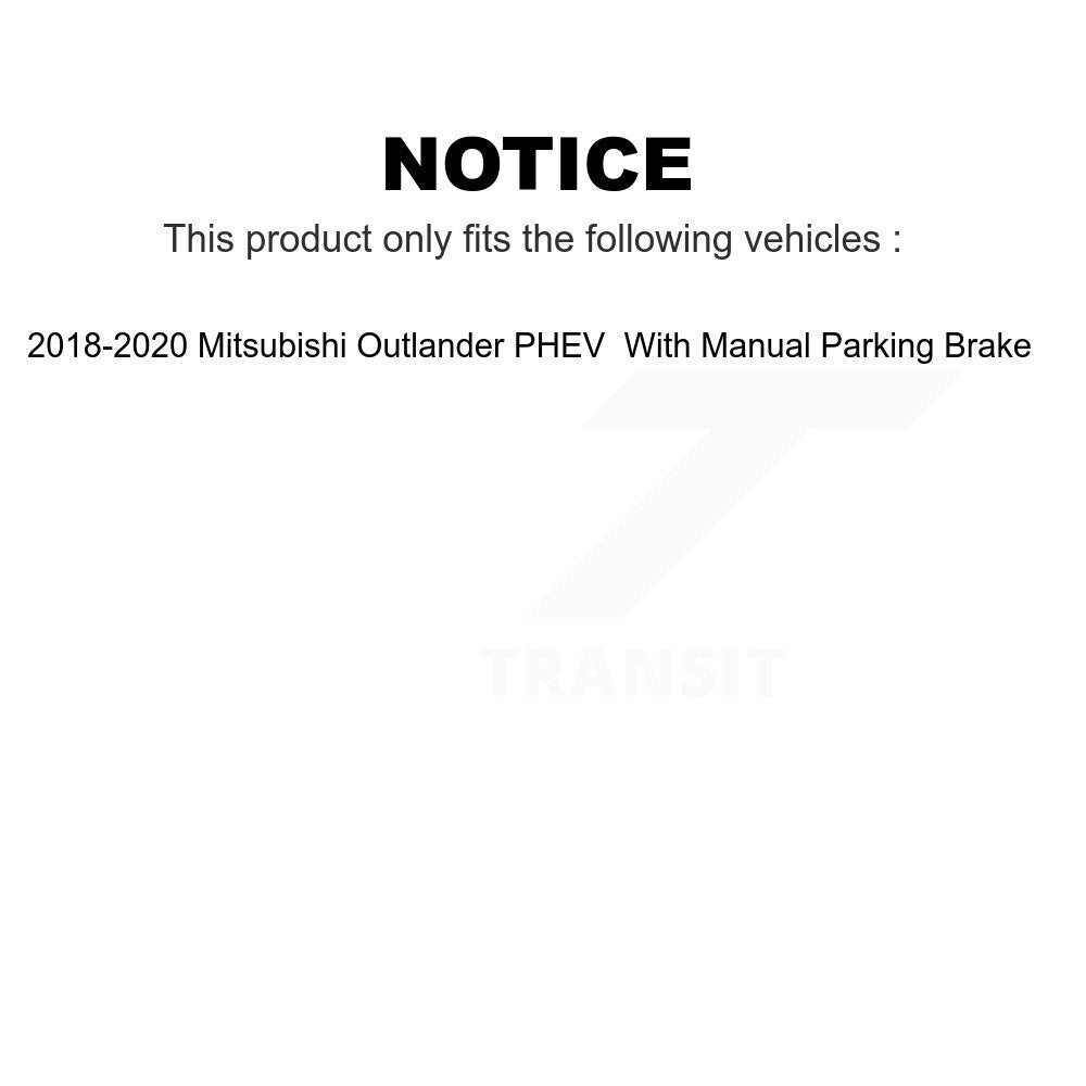Front Rear Semi-Metallic Brake Pads Kit For 2018-2020 Mitsubishi Outlander PHEV With Manual Parking KSM-100563