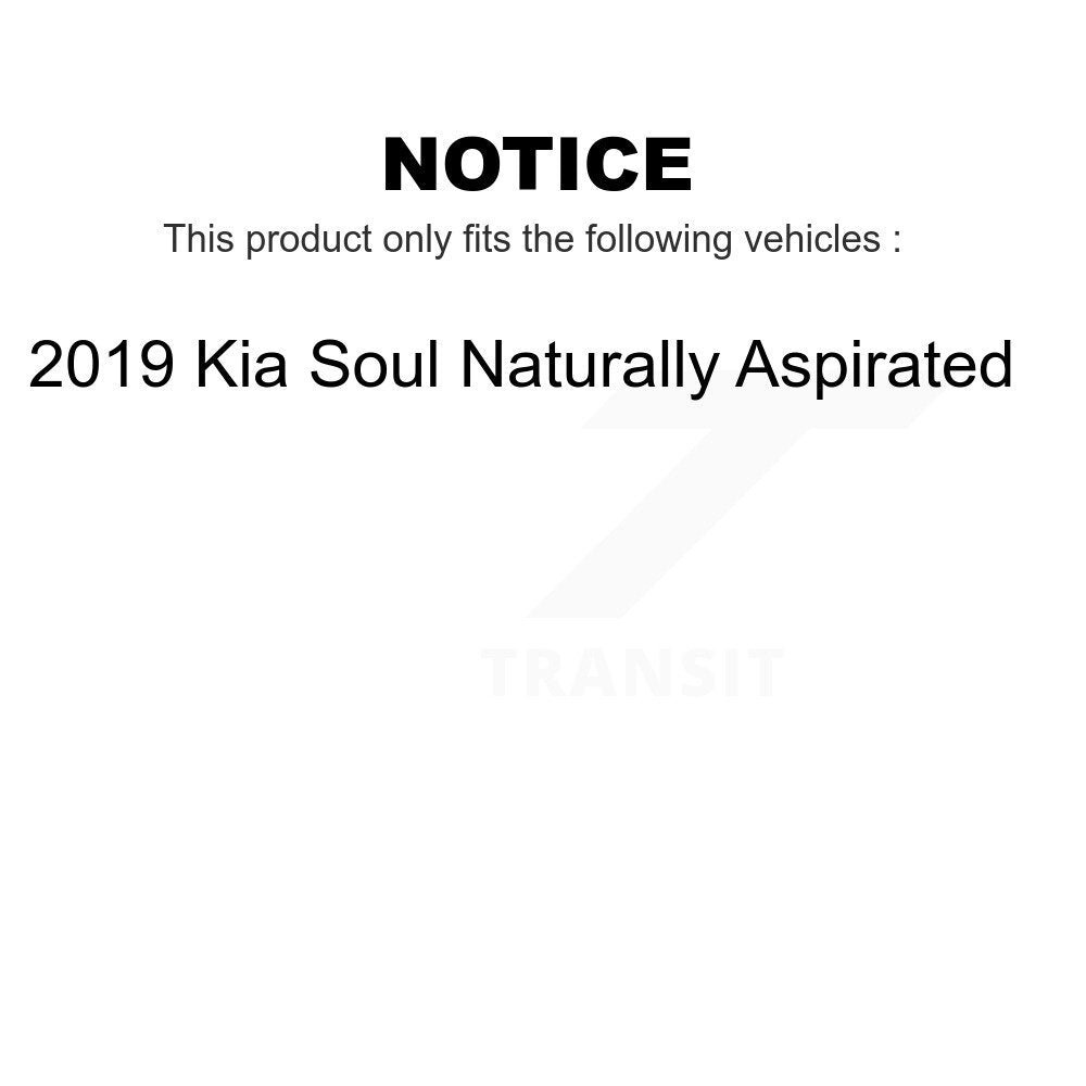 Front Rear Semi-Metallic Brake Pads Kit For 2019 Kia Soul Naturally Aspirated KSM-100575