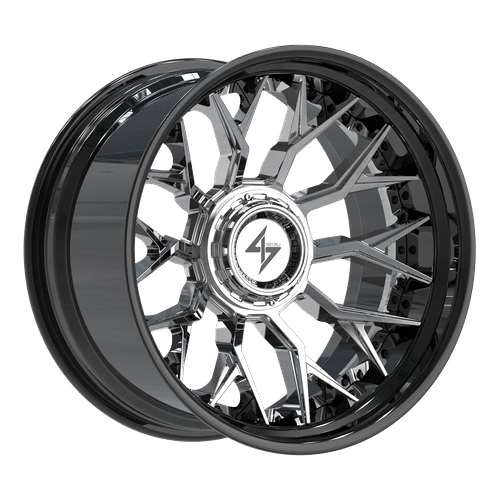 SENTALI BFX Gloss Black Lip / Chrome Centre BFX2 22x10 8x165.1/8x170 Wheels