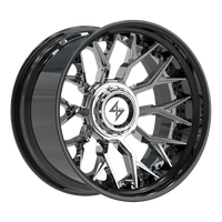 SENTALI BFX Gloss Black Lip / Chrome Centre BFX2 22x10 8x165.1/8x170 Wheels