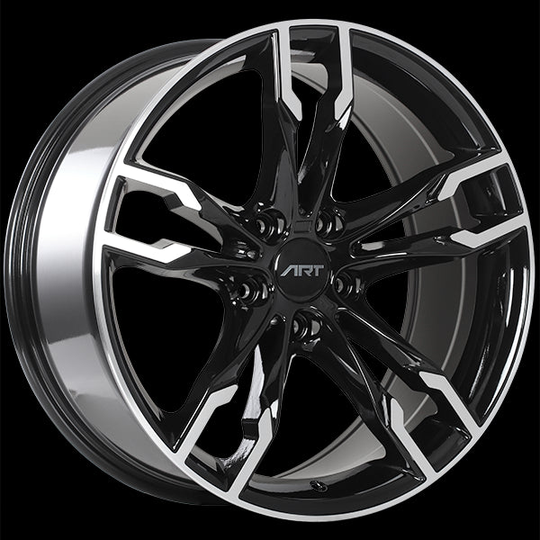 ART Replica 165 Gloss Black - Machined FaceR16518004 | Size: 18x8.0 | Bolt Pattern: 5x112 | Offset: 25 | Center Bore: 66.6
