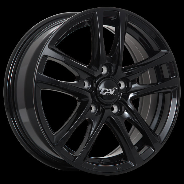 Gloss Black 16x6.5 5x114.3 Radius R12 DAI Wheels