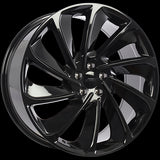 Gloss Black 21x9.0 5x108 Conical ART replica