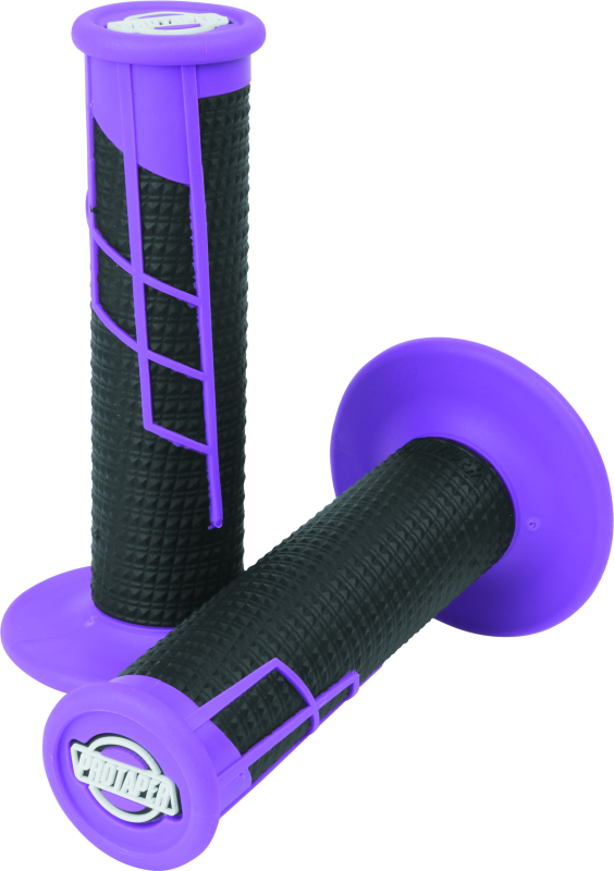 ProTaper Clamp-On 1/2 Waffle Grips - Neon Purple/Black