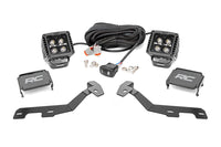 LED Light Kit | Ditch Mount | 2" Black Pair | Amber DRL | Ram 1500 (19-24)