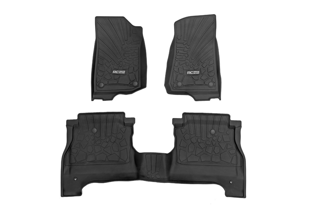 Flex-Fit Floor Mats | FR & RR | RR Lockable | Jeep Gladiator JT 4WD (2020-2024)