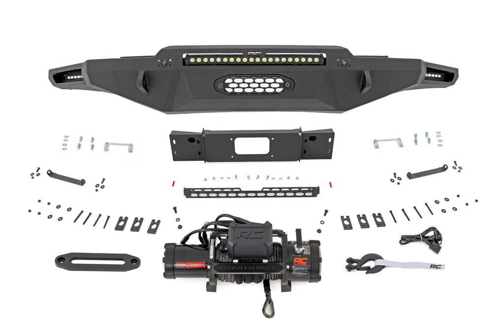 Hybrid Front Bumper | 12000S | Blk LED w/ Amber DRL | Toyota Tundra 2WD/4WD (2022-2024)