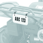 Quadboss ATV License Plate Kit - White
