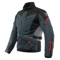 Dainese Tempest 3 D Dry Jacket Ebony/Black/Lava Red Size - 52