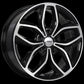 ART Replica 143 Gloss Black - Machined FaceR14317001 | Size: 17x7.0 | Bolt Pattern: 5x114.3 | Offset: 45 | Center Bore: 67.1