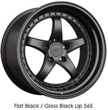 XXR 565 Flat Black / Gloss Black Lip 18x9.5 5X112 et38 cb73.1