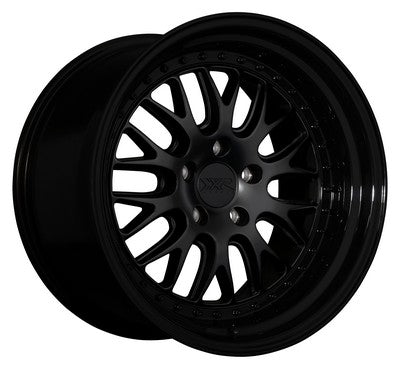 XXR 570 Flat Black / Gloss Black Lip 18x8.5 5x100 et35 cb73.1