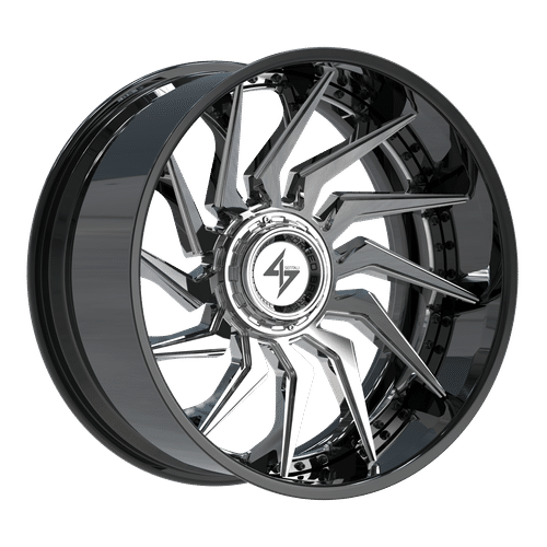 SENTALI BFX Gloss Black Lip / Chrome Centre BFX4 22x12 6x135/6x139.7 Wheels