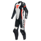 Dainese Grobnik Lady Leather 1PC Perforated Suit Black/White/Fluorescent Red Size - 52
