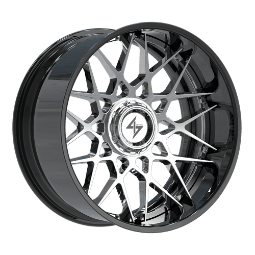 SENTALI BFX Gloss Black Lip / Chrome Centre BFX5 22x12 8x165.1/8x180 Wheels