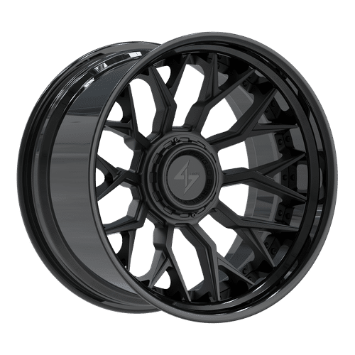 SENTALI BFX Gloss Black Lip / Matte Black Centre BFX2 22x12 8x165.1/8x170 Wheels