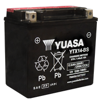 Yuasa YTX14-BS Maintenance Free AGM 12 Volt Battery (Bottle Supplied)