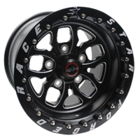 Race Star 64 Pro Forged Wicked 15x11 Lug Mount Black Anodized/Machined 5x135BC 6.50BS