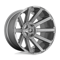 Fuel 1PC D714 20X10 8X6.5 BRSH-GNMTL-TTC -18MM Wheels