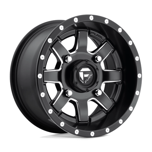 Fuel UTV D538 14X7 4X110 MT-BLK-MIL 13MM Wheels