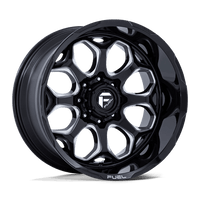 Fuel 1PC D862 22X10 8X170 G-BLK MILL -18MM Wheels