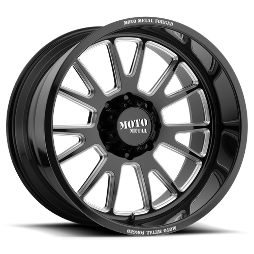 Moto Metal MO401 20X10 6X5.5 G-BLK MILL -24MM Wheels