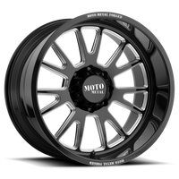 Moto Metal MO401 20X10 6X5.5 G-BLK MILL -24MM Wheels