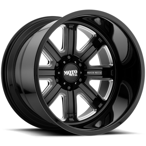 Moto Metal MO402 20X10 6X5.5 G-BLK MILL -24MM Wheels